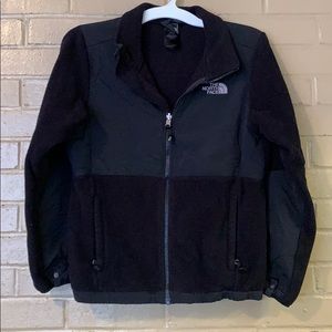 Girls north face Denali jacket black large